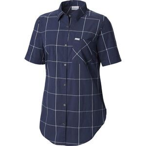NEW Columbia Anytime Casual Stretch Short Sleeve Shirt in Nocturnal Wind